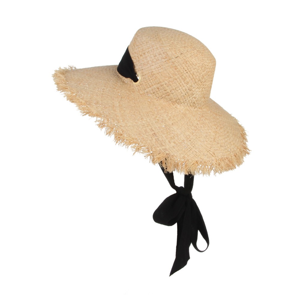 New Large Wide Brim Straw Hat  - đánh giá và giá Bucket Hat Straw